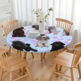 thumbnail image 3 of Poodles Round Fitted Tablecloth with Elastic Edge,Dining Table Cover Waterproof,Outdoor Round Tablecloth for Camping,Dining,Indoor and Outdoor, 3 of 7