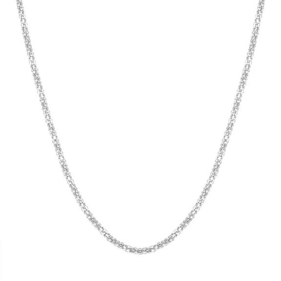 Reinforcements Men's Polished 28" Popcorn Chain Necklace in Stainless Steel