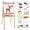 Red, variant on SaveJoy Kids Easel,Reindeer Adjustable Double-Sided Whiteboard,Wooden Toddlers Drawing Chalkboard with Paper & Art Supplies for 3-8 Boys Girls