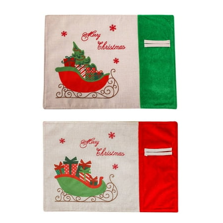

Placemats Set of 2 with Gift Car Printed Non-Slip Placemats Washable Table Mats 13 x 18 Inch
