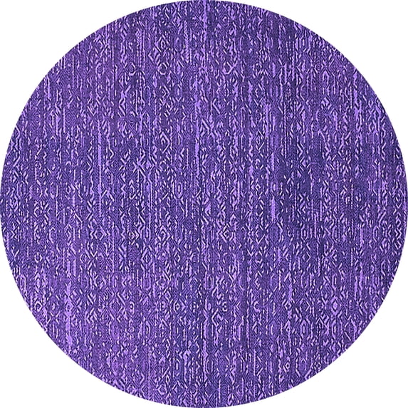 Ahgly Company Indoor Round Solid Purple Modern Area Rugs, 7' Round
