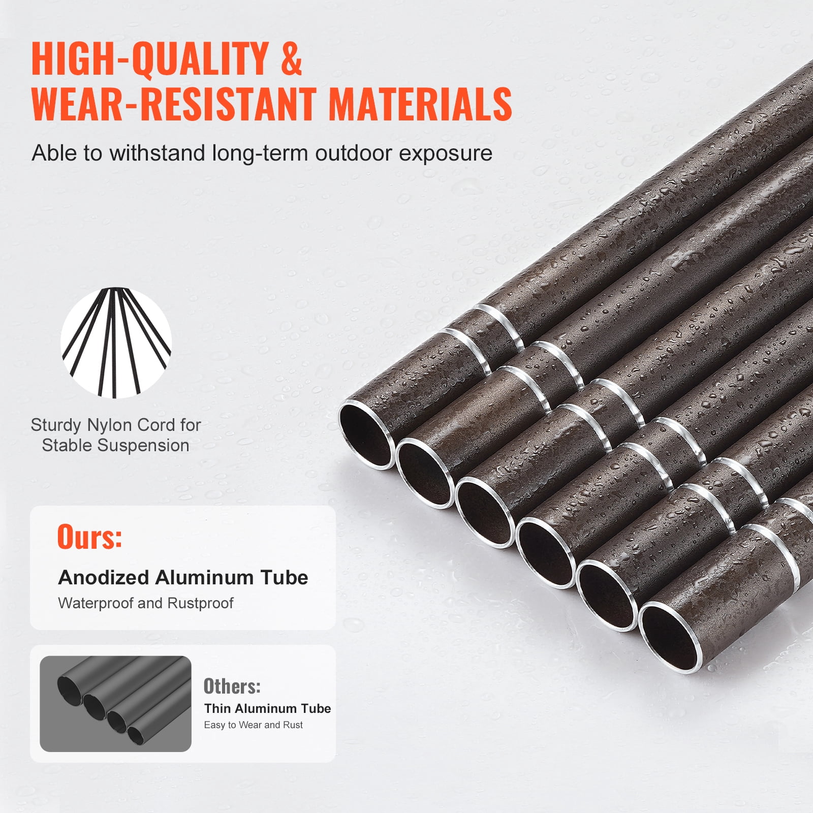 VEVOR Wind Chimes for Outside, 42",Deep Tone Wind Chimes with 6 Tubes, Unique Large Memorial Wind Chimes for Anniversary, Amazing Outdoor Decor for Your Patio, Porch, Garden and Backyard, Dark Brown