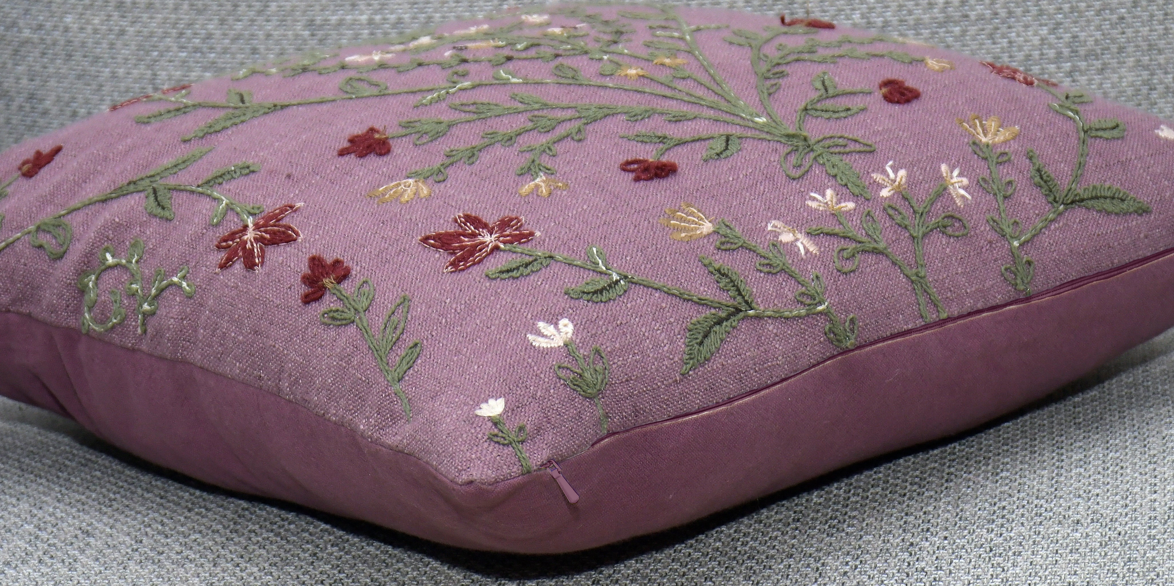 BHG 20"x20" Violet Florence Floral Throw Pillow(1 Count)
