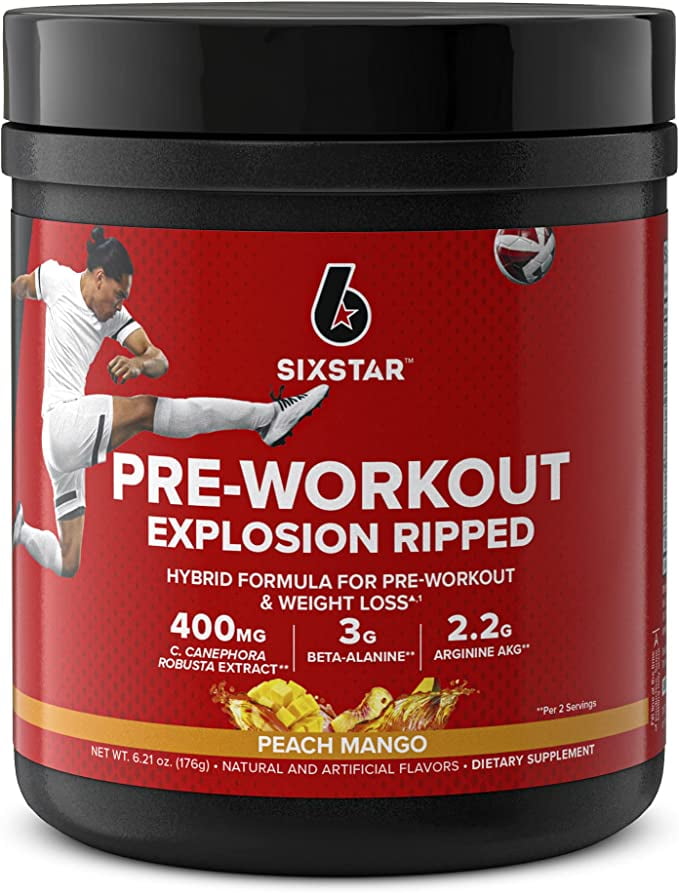 Six Star Explosion Ripped Pre Workout + Weight Loss Powder 30 servings *EN