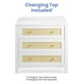 thumbnail image 2 of Simmons Kids Theo 3 Drawer Dresser with Changing Top and Interlocking Drawers, Bianca White/Textured Almond, 2 of 13
