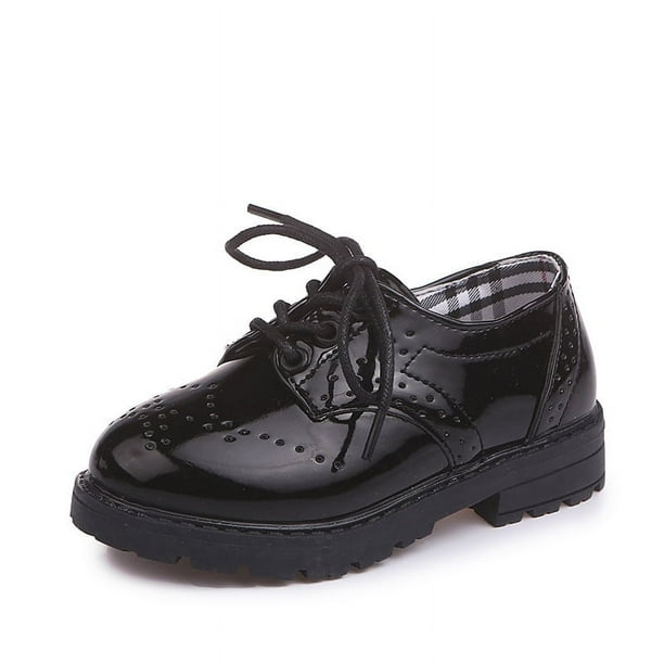 Zapatos de cuero para niños Zapatos de rendimiento para estudiantes Zapatos con cordones de moda para niñas Zapatos de cuero individuales de charol Zapatos para niños Zapatos de cuero para niños