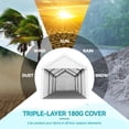 thumbnail image 4 of COBIZI 10'x20' Carport with Adjustable Height from 6.2ft to 8.9ft, Heavy Duty Car Canopy Garage, White, 4 of 10