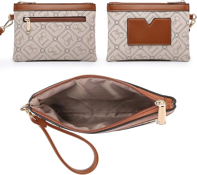 Dasein Handbags for Women Purses Monogram Satchel Purse Large Tote Ladies Handbag Shoulder Bags Top Handle Work Bag 2pcs Set