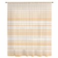 thumbnail image 2 of Orange Stripe Sheer Curtains 54 Inches Long, Abstract Art Modern Vertical Striped Light Filering Curtains, Breathable Simi Curtain Privacy Drapes for Kitchen Bathroom Small Window Treatment, 2 of 9