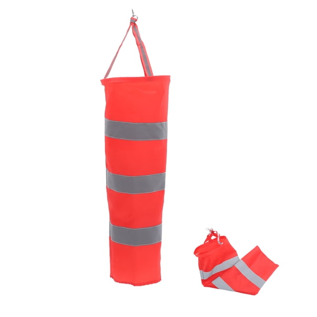 Miangastore 1Set Red Windsock for Homeowners and Wind Direction Measurement 23.58x7.07x3.93In