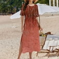 thumbnail image 4 of Ovzne Robes pour Femmes 2025 Robe d'Été Décontractée pour Femmes Robe de Printemps à Manches Courtes avec Poches Robe de Plage Ligne A Robe Décontractée Robe d'Été Manches Courtes Imprimée en Solde, 4 of 7