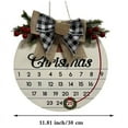 thumbnail image 3 of Dengmore Christmas Countdown Calendar Christmas Home Decoration Christmas Wooden Countdown Calendar Round Wall Door Hanging Tag, 3 of 5
