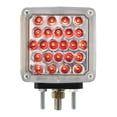 thumbnail image 2 of Grand General 77623 Pearl 4.5? Square Double Face LED Amber/Red/Clear Pedestal Light for Truck, SUV, RV, Vehicle, Trailer - Driver Side, 2 of 2
