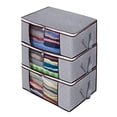 thumbnail image 3 of Wosthever Bolsa de almacenamiento de edredón plegable de tela gruesa, asas reforzadas, espaciosa y resistente, 4 pack/lote Almacenamiento y organización del hogar, 3 of 6