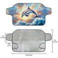 thumbnail image 5 of Xoenoiee Dolphin Sunset Print Windshield Cover for Ice and Snow Heavy Duty Windshield Protector for Cars, SUVs, Trucks, Waterproof Frost Cover Winter Car Accessories, 5 of 7