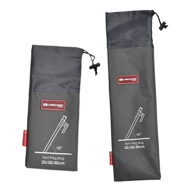 2 clavijas para tienda de campaña al aire libre, bolsa de almacenamiento, bolsa para clavijas de tienda, accesorios para acampar Zulema Bolsa de almacenamiento para clavijas de tienda