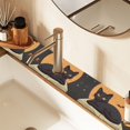 thumbnail image 2 of Yayeee Faucet Mat for Kitchen Sink 30" Diatomite Long Splash Guard Pad, Orange Halloween Cat, 2 of 7