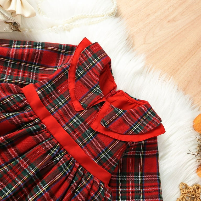 black and red christmas dress The Red & Black Lumberjack | Red Buffalo Check Christmas Wrap Dress | Size M