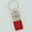 Red, variant on Hemi Duo Rectangular Leather Key Chain (Blue)