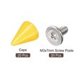 thumbnail image 3 of Unique Bargains 20 Sets Cone Spikes Studs 7x10mm Studs and Spike Screw Back Rivet Yellow, 3 of 4
