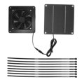 thumbnail image 1 of 10W Solar Panel Fan Kit High Speed Solar Panel Powered Fan with 150cm Cable Protection Net for Pet House Greenhouse, 1 of 6