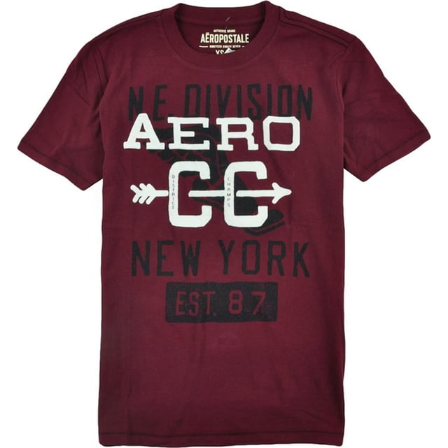 Aeropostale - Camiseta gráfica para hombre, color rojo, talla mediana Aeropostale Camiseta gráfica