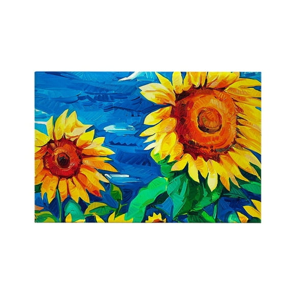 CafePress - Sunflowers Painting Magnets - Rectangle Magnet, 2"x3" Refrigerator Magnet