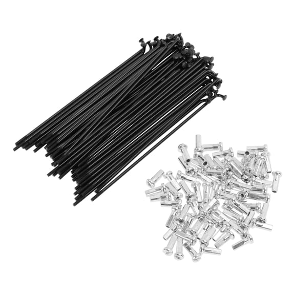 72 Set 14G Bicycle Spokes 101mm Bike Wheel Spokes Carbon Steel Black