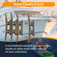 thumbnail image 4 of Boat Dock Cleat 4 Inch for Mooring Boat Bronze Host Cast Iron Suitable for Nautical Beach Lake Maritime Decor,4Pcs, 4 of 4