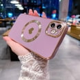 thumbnail image 2 of for iPhone 11 Case Compatible with MagSafe, Luxury Love Heart Soft Phone Case, Full Camera Lens Protection Magnetic Case for iPhone 11 for Women Girls (6.1") - Light Purple, 2 of 10