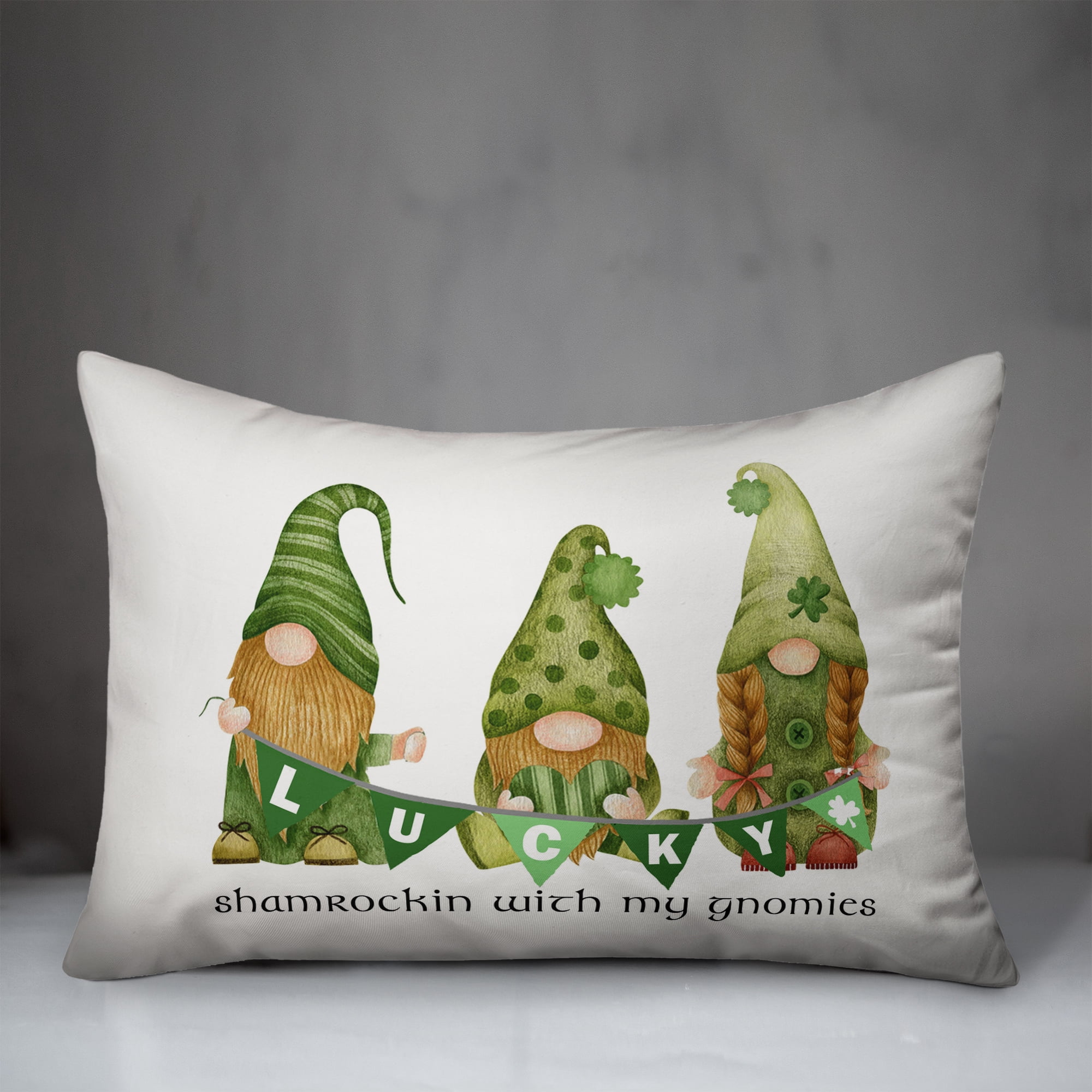 Creative Products Shamrockin Gnomies 20 x 14 Indoor / Outdoor Pillow