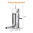 thumbnail image 2 of 22LBS/10L Manual Sausage Stuffer, Heavy Duty Stainless Steel Sausage Maker Machine with Dual Speed, Meat Filler with 5 Stuffing Tubes for Commercial and Home Use, 2 of 8