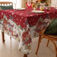 thumbnail image 2 of Romanstile Contemporary 60 x 84 Inch White and Red Snowman, Candy, Snow Polyester Tablecloth, 2 of 8