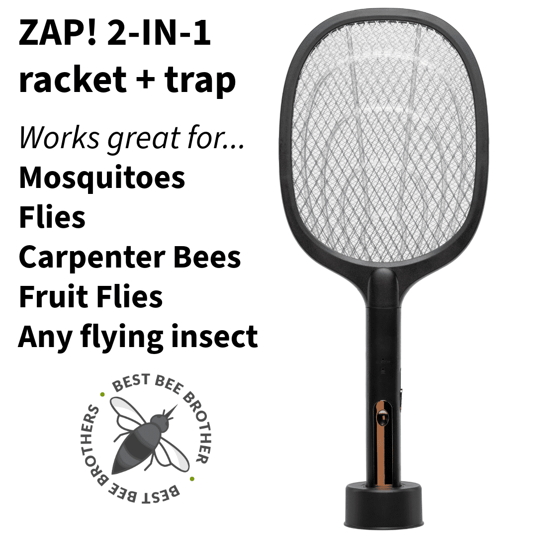 ZAP! 2-in-1 Insect Zap Racket and Trap, Best Bee Brothers, for Mosquitoes and Bees