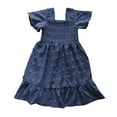 thumbnail image 5 of MEZZALL Girls Short Sleeve Dress For Outdoor Play Park Party And Home Comfort Age 2 To 16 Years Casual Spring Summer Dresses 5-6 years Leisure Baby Sundress, 5 of 5