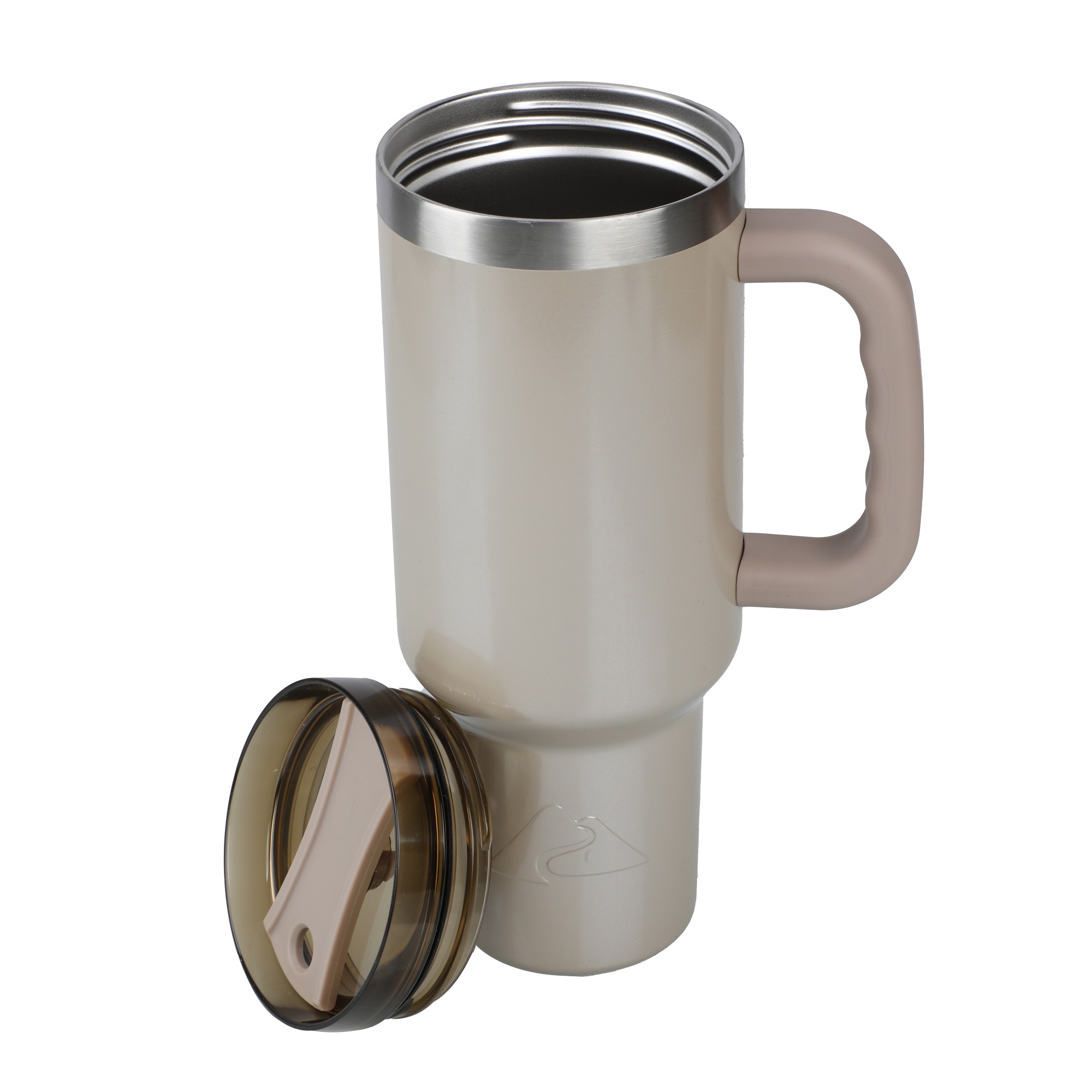 Ozark Trail 40 oz Vacuum Insulated Stainless Steel Tumbler Papyrus Beige - image 5 of 8