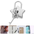 thumbnail image 4 of LNGOOR Star Shaped Padlock DIY Star Shape Lock Diary Decorative Padlock for Girl with Keys, 4 of 5