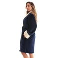 thumbnail image 2 of Just Love Solid Kimono Robes for Women (Navy Sherpa, Medium), 2 of 3