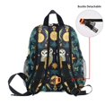 thumbnail image 5 of FORMRS School Backpack with Front Zippered Pocket 12" Student Travel Daypack, Brown Mystical Owls, 5 of 6