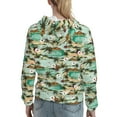 thumbnail image 7 of Daiia Colorful Hawaii Palms Pattern Women's Fashion Hoodies & Sweatshirts with Kangaroo Pocket Hooded Sweatshirt with Eye-catching Drawstrings-X-Large, 7 of 7