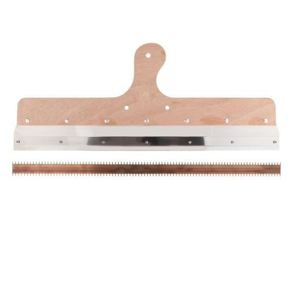 Self-levelling Cement Tool Epoxy Floor Paint with Wooden Handle Floor Construction Tool Gear Rake Construction Tool for Skimming Painting