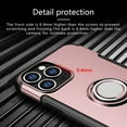 thumbnail image 6 of SOATUTO For iPhone 13 Pro 6.1 inch Phone Case with 360 Rotating Metal Ring Kickstand Carbon Fiber Trim & Rubber Bumper Shockproof Protective For Apple iPhone 13 Pro 6.1 inch 2021 - Rose Gold, 6 of 7