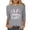 Gray#, variant on MELDVDIB Womens T-Shirts Crew Neck 3/4 Sleeve Shirts Loose Summer Tops Cute Easter Printed Stretch Comfy Tees