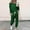 Green, variant on Yuwull Women's Two Piece Outfits Sweat Set Oversized Crewneck Sweatsuit Wide Leg Sweatpants Lounge Set Tracksuit