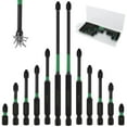 thumbnail image 1 of Screwdriver Bit Set 12Pcs Anti-Slip Magnetic Drive Bit Set High Torque Cross Slot 1/4 Inch Hex Shank Drill Bit Set for Electric Screwdriver Impact Drill Power Tool, 1 of 9