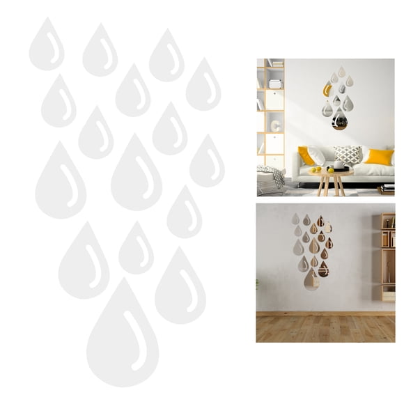 Arte de Pared, PVC Pegatina de Pared de Plata Con Alta Viscosidad para la Sala de Estar para la Mujer