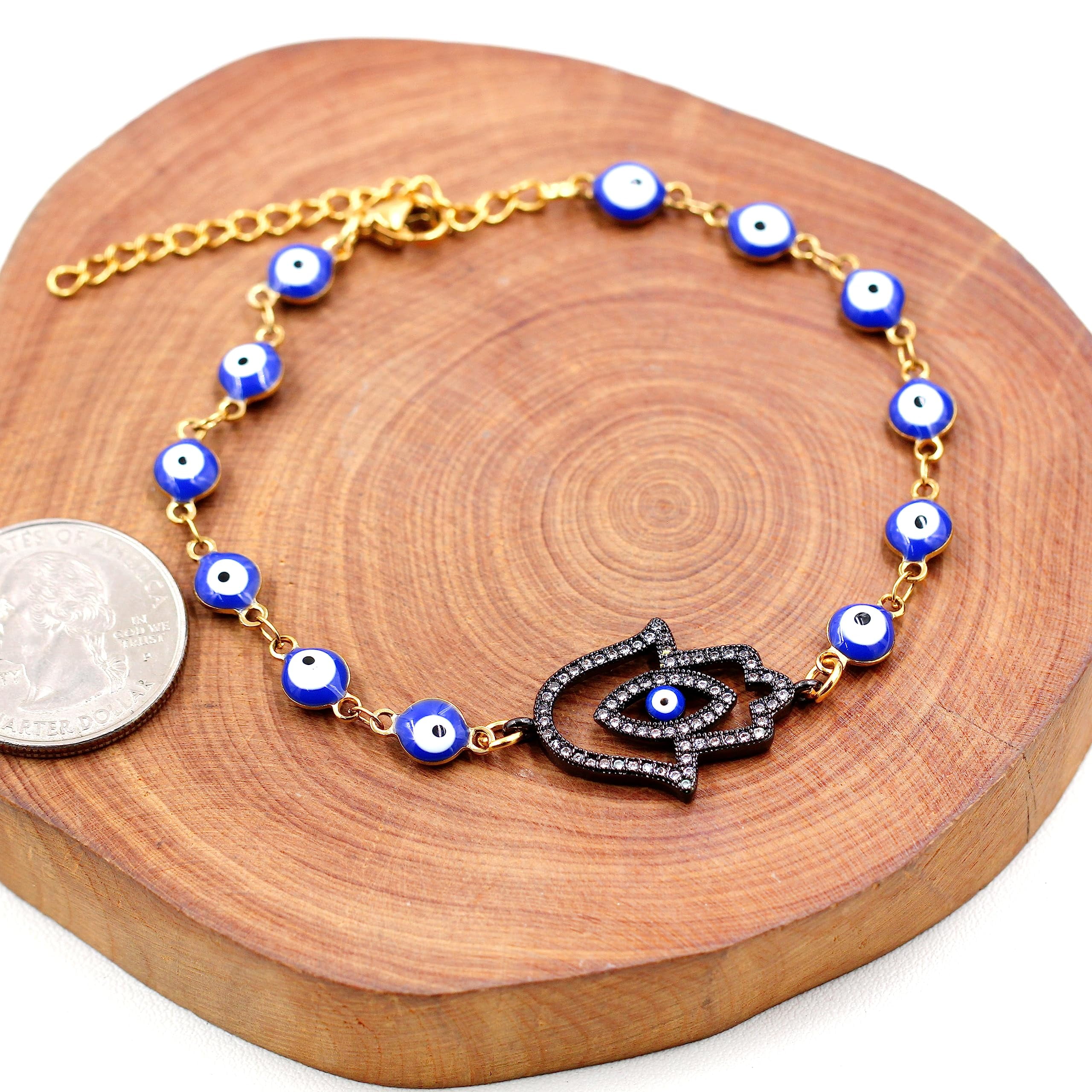 Bracciali portafortuna mano di fatima e occhio greco - Gioielli - B