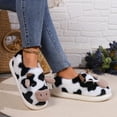 thumbnail image 5 of BERANMEY Fuzzy Cartoon Cow Cotton Slippers, Winter Indoor Outdoor Slippers for Women Funny Slippers for Women and Men, 5 of 8