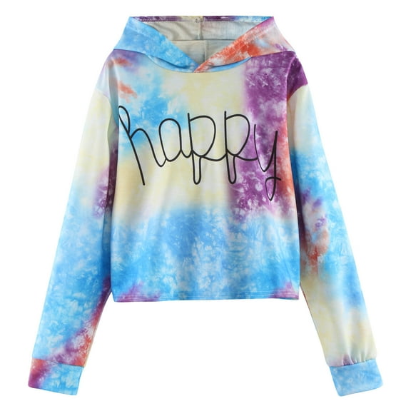 Ketyyh-chn99 Hoodies For Girls Fashion Hoodie For Kids Girls Palm Puff Hoodie Sweatshirt Kids Loose Long Sleeve Back To School Blue,6-7 Years
