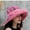 Pink, variant on Women's Bucket Hat Flip up Double Sided Sun Shading Fashionable Casual Comfortable Fisherman Hat Cap(Purple,Free Size)